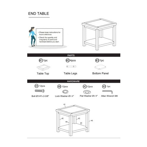 Table Dark Cherry Open Shelf Natural Wood Grain Design