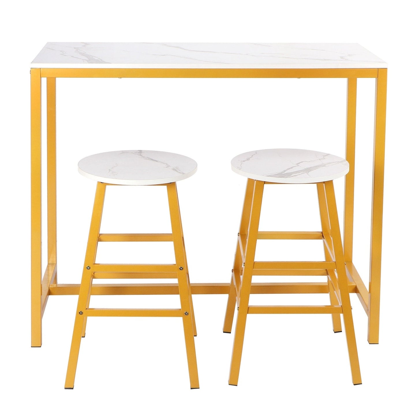 Stylish Bar Table with 2 Stools Set Simple Modern Furniture