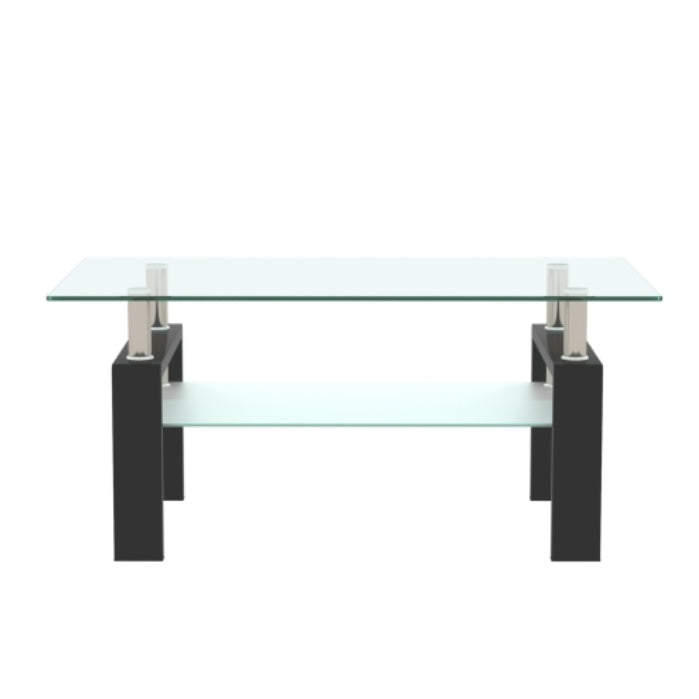 Rectangle Black Glass Coffee Table, Center Tables For Living Room