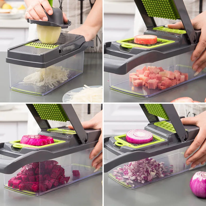 Ultimate 16-in-1 Multi-Purpose Vegetable & Onion Chopper Perfect Wares