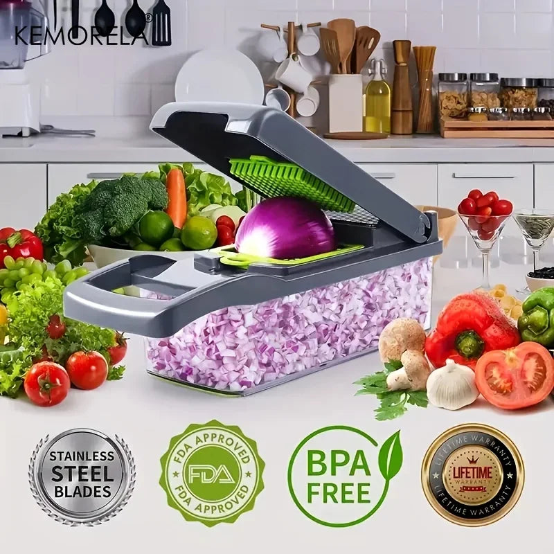 Ultimate 16-in-1 Multi-Purpose Vegetable & Onion Chopper Perfect Wares