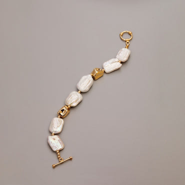 Vintage Stone Square Baroque Pearl Jewelry