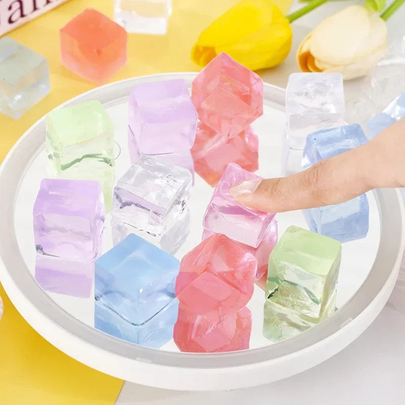 Square Ice Stress Ball Fidget Toy