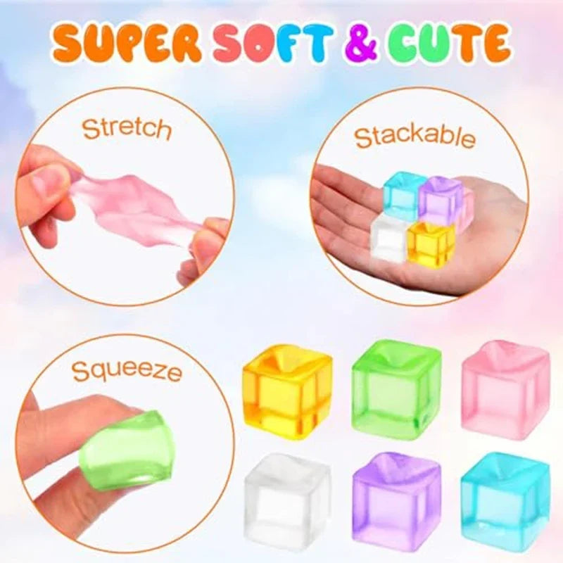 Square Ice Stress Ball Fidget Toy