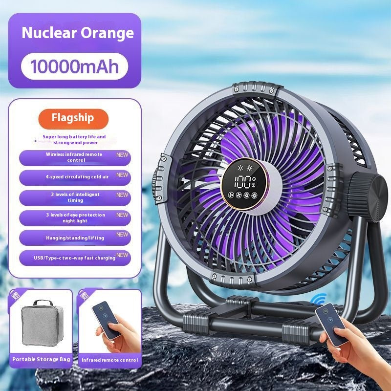 Outdoor Camping Rechargeable Fan Ultra-long Life Battery