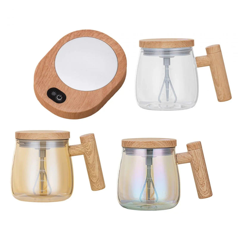Electric Self Stirring Glass Coffee Mug